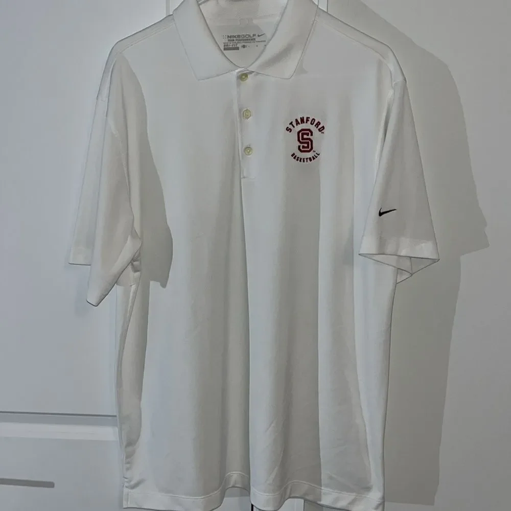 Nike Stanford Cardinals Basketball Team Issue Tour Performance Golf Polo Shirt